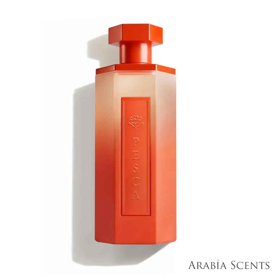'Pesca' perfume bottle on a white background with 'Reef' branding featured by 'Arabiascents'