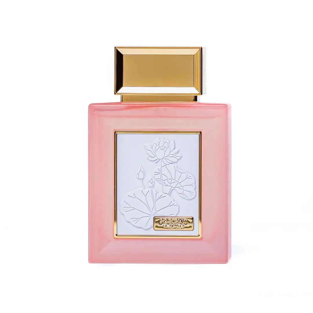 'Portrait Pink' perfume bottle in a white background with 'Oud Elite' branding