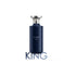 'King Rebel' Navy blue bottle with silver cap on a white background, featuring the brand 'Assaf'.