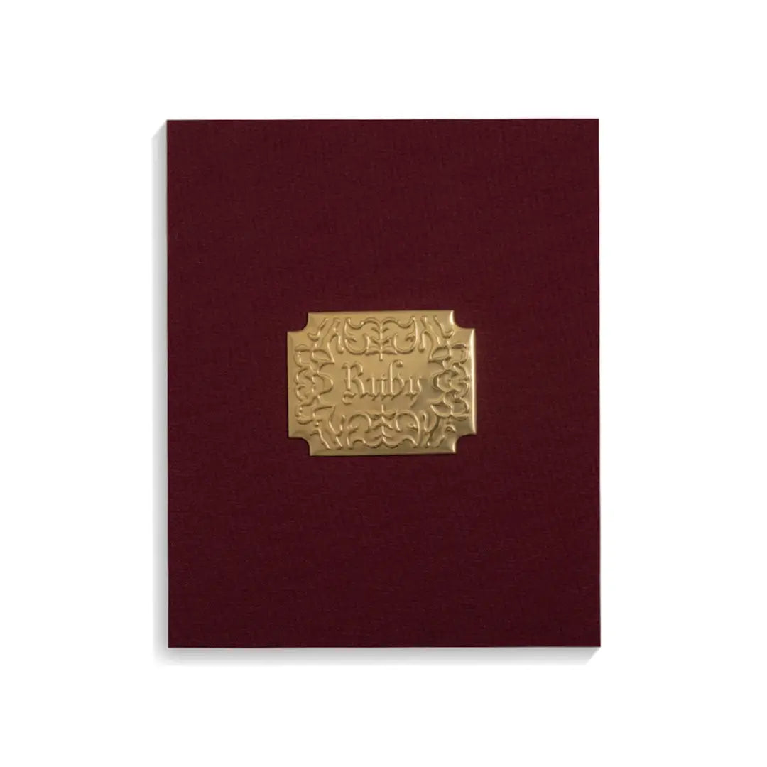'Ruby' perfume packaging on a white background with 'Junaid' branding