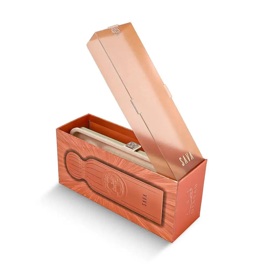 'Sava' packaging in a white background with 'Gissah' branding