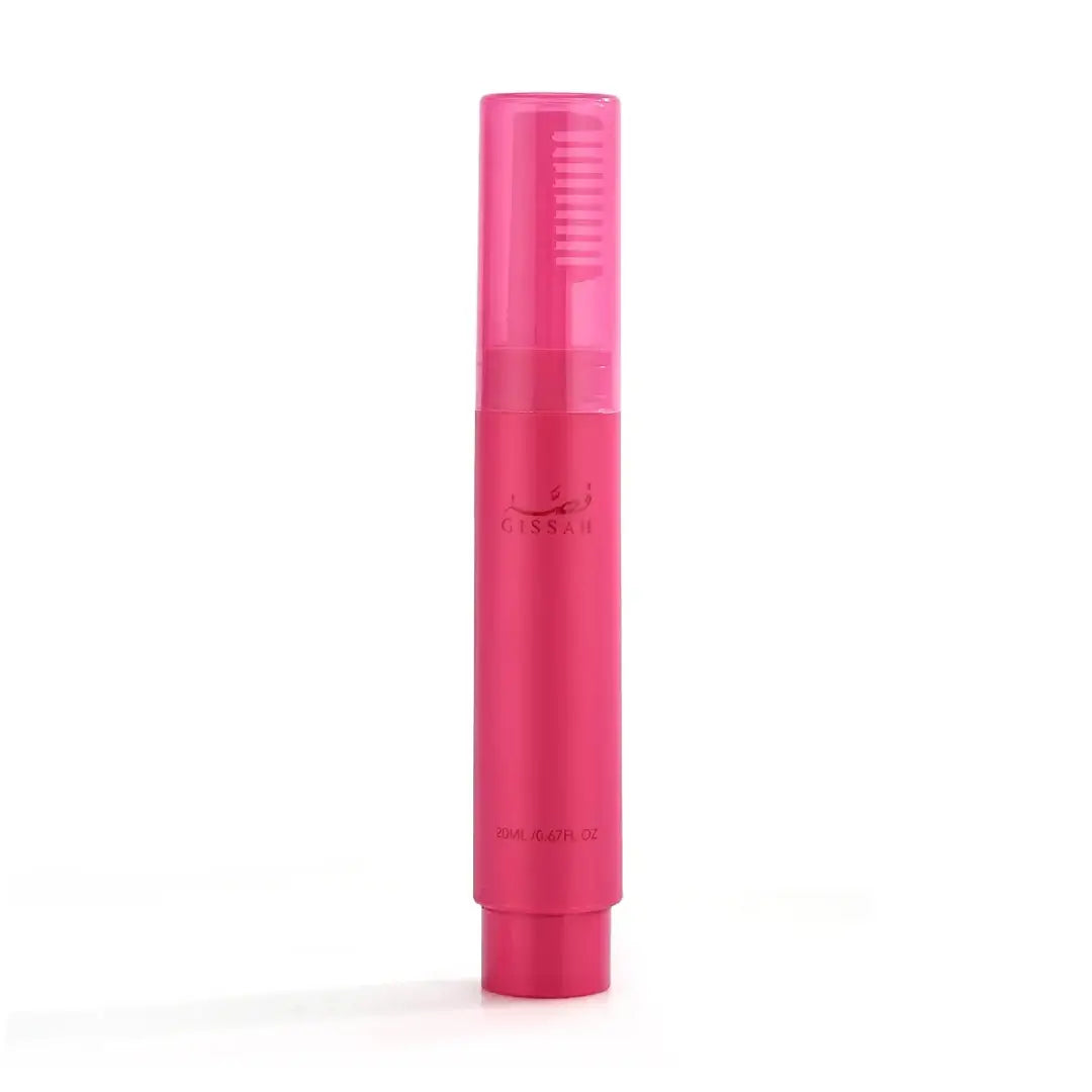 'Scented Hair Serum' in a white background with 'Gissah' branding