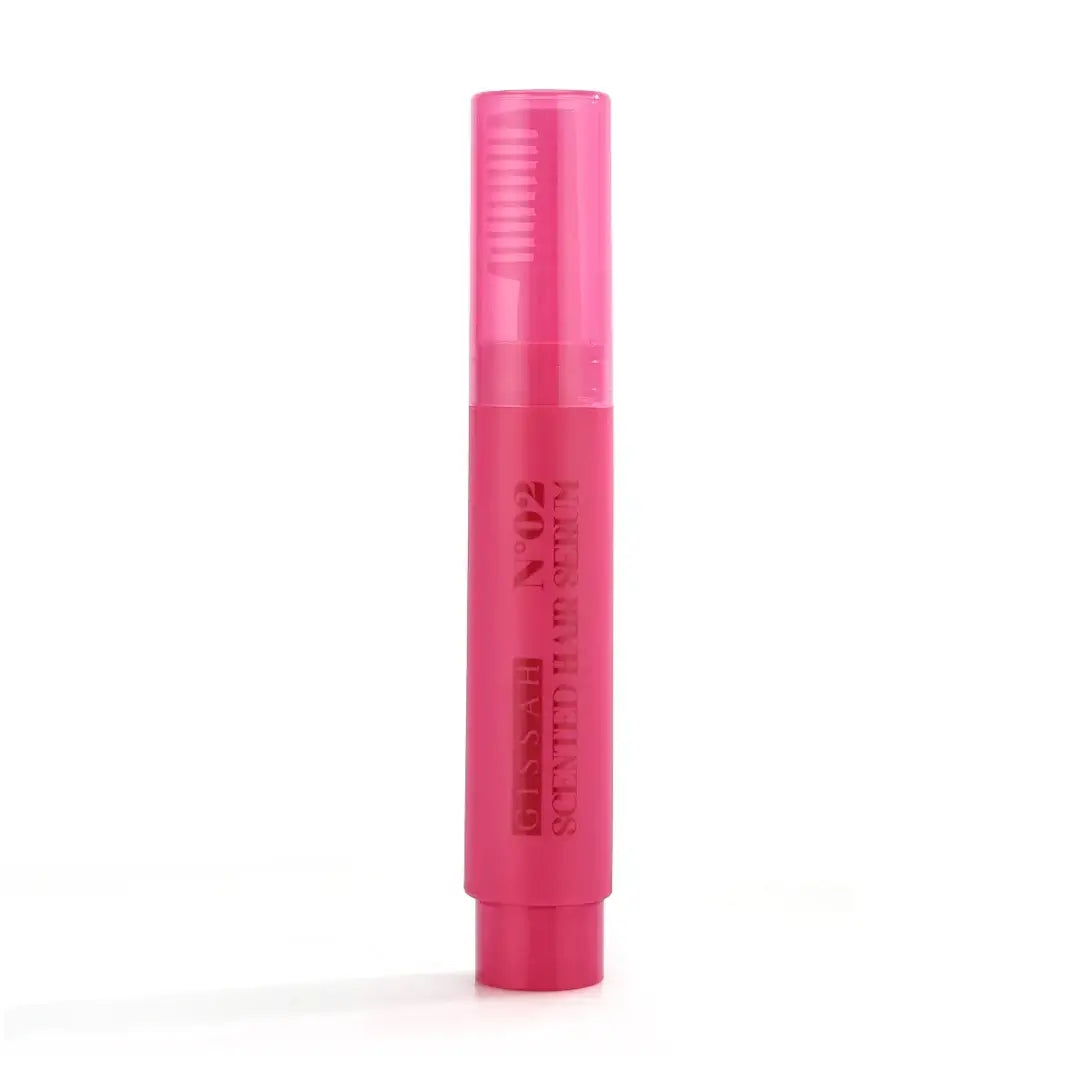 'Scented Hair Serum' in a white background with 'Gissah' branding