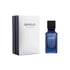 Blue perfume bottle and packaging  'SERIOUS' eau de parfum on a white background branded Al Majed Oud