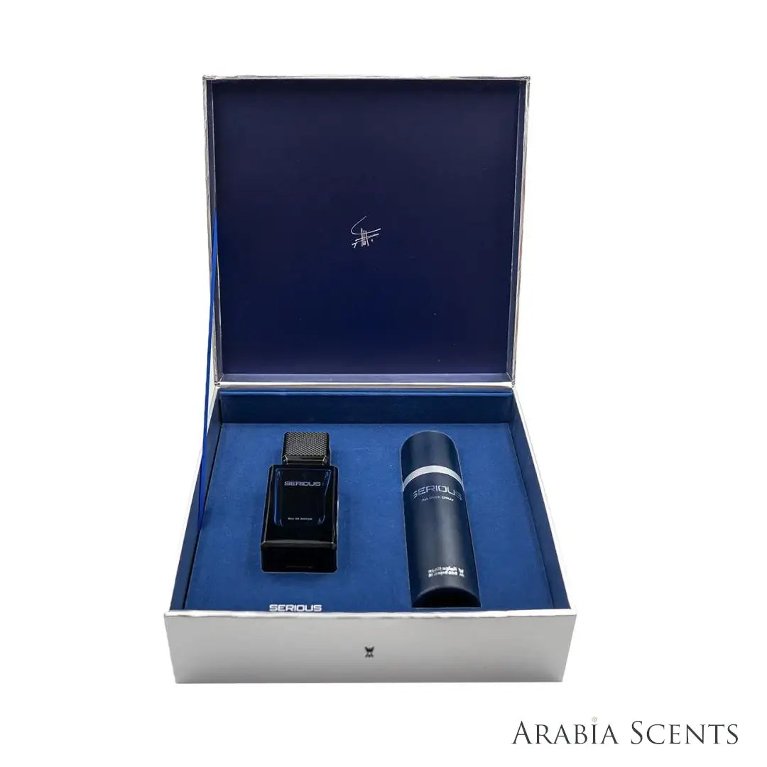 Serious Gift Set box by Al Majed Oud featured on 'ArabiaScents'
