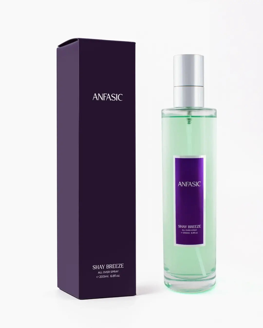 'Shay Breeze' OOTD bottle & packaging in a white background with Anfasic Dokhoon' branding