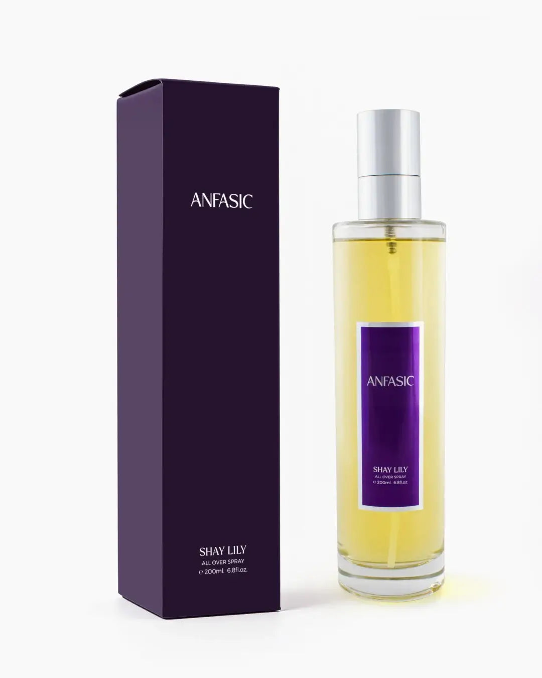 'Shay Lily' OOTD bottle & packaging in a white background with 'Anfasic Dokhoon' branding