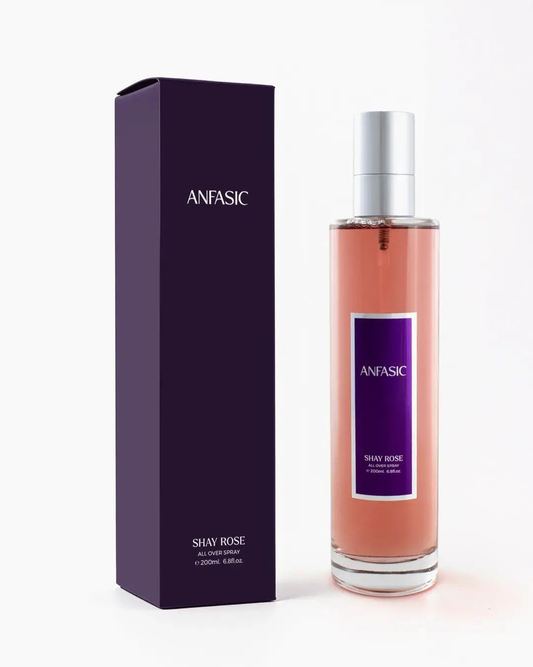 'Shay Rose' OOTD bottle & packaging in a white background with 'Anfasic Dokhoon' branding