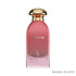 Pink perfume bottle with gold cap labeled 'Shiny' by Dkhoon Emirates featured by ArabiaScents on a white background