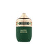 Green perfume bottle with gold accents labeled 'Sultry Woods' by 'French Avenue' on a white background