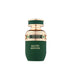 Green perfume bottle with gold accents labeled 'Sultry Woods' by 'French Avenue' on a white background