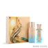 'Sunshine' set perfume, all over spray bottles & packaging on a white background with 'Ateej' branding featured by 'Arabiascents'