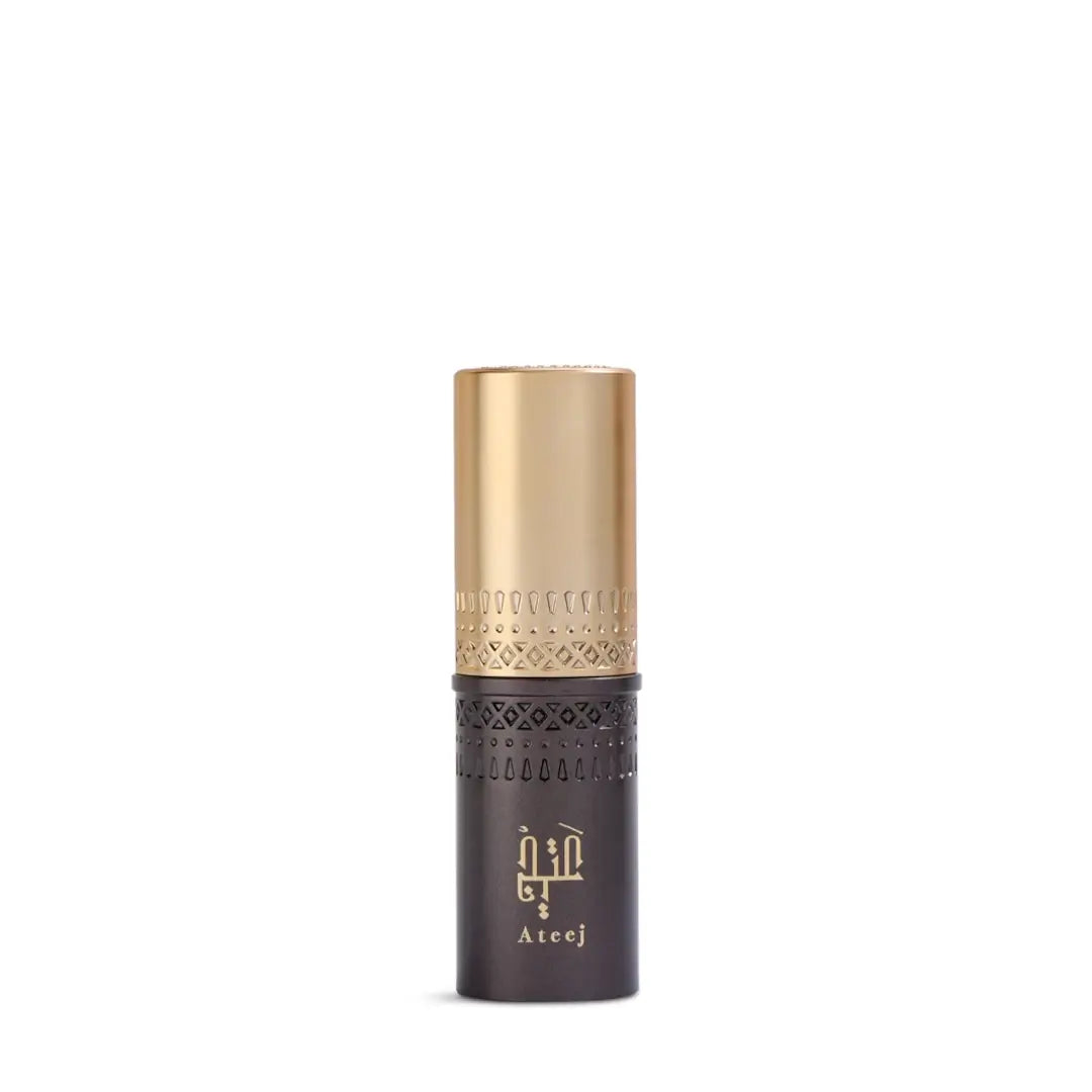 'Taj' solid perfume in a white background with 'Ateej' branding