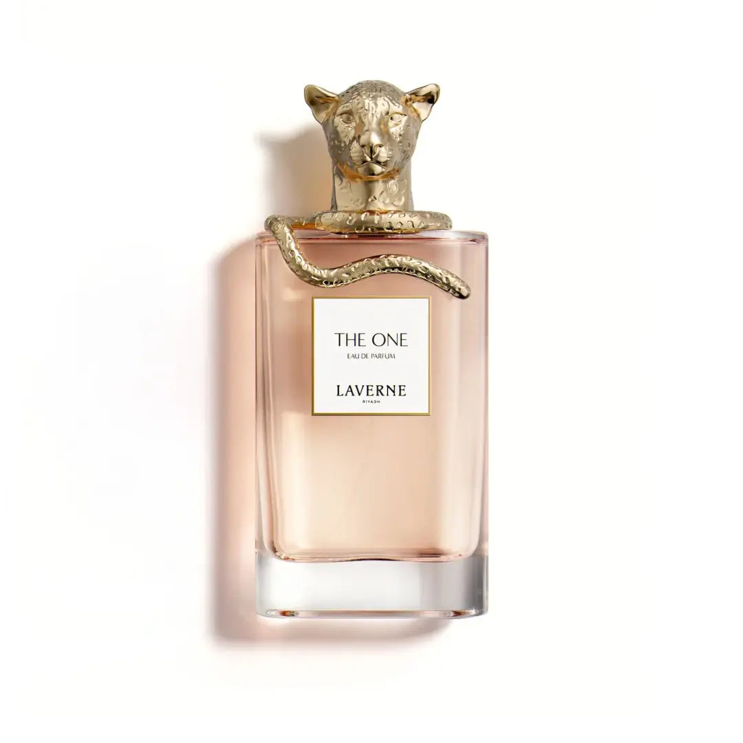 'The One' perfume bottle on a white background with 'Laverne' branding