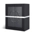 Black 'Titan Set For Him' gift box with embossed design and white band on a white background branded 'Gissah'.