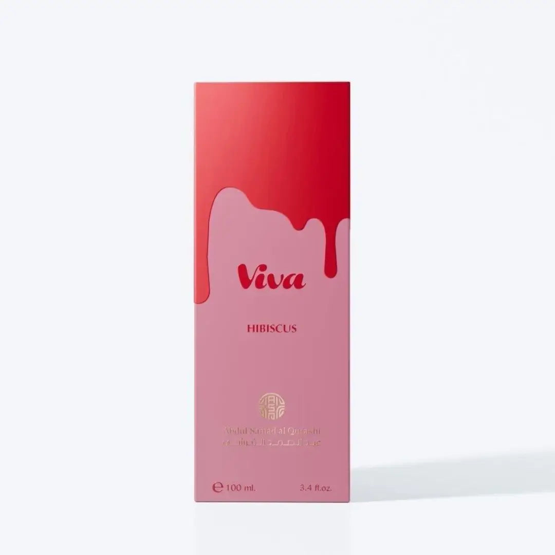 'Viva Hibiscus' packaging in a white background with 'ASQ' branding