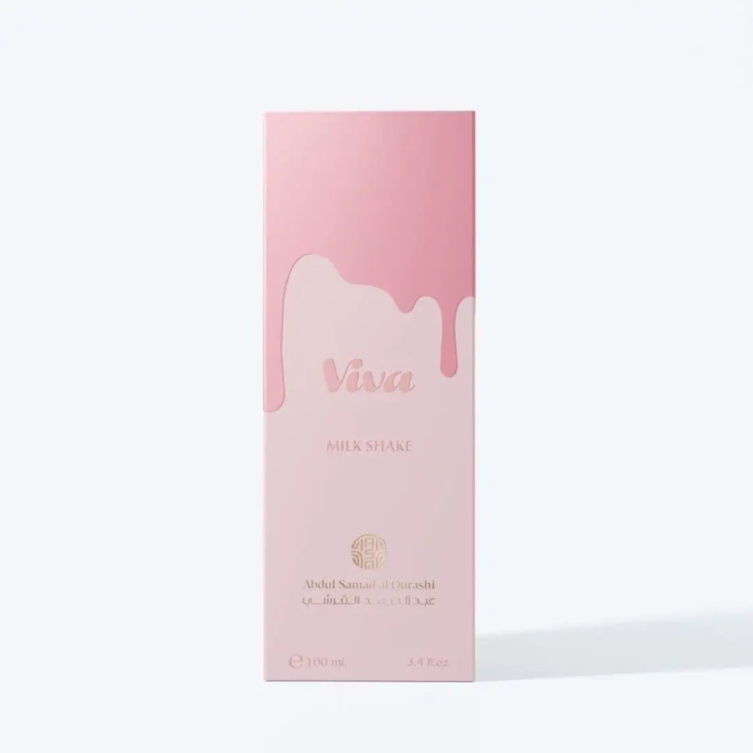 'Viva Milk Shake' packaging in a white background with 'ASQ' branding