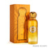 Gissar Volt perfume bottle and its signature collection box in a warm golden-orange color branded by Gissah being featured on 'ArabiaScents'