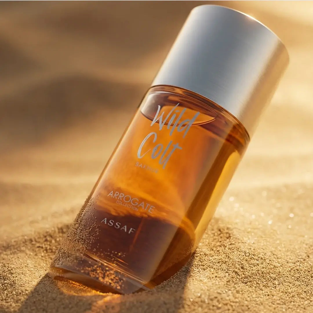 'Wild Colt Bakhur ' perfume bottle  with 'Assaf' branding